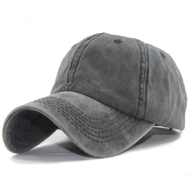 Women Solid Color Washable Purified Cotton Baseball Cap Hip Hop Hat, Adjustable 50-60cm