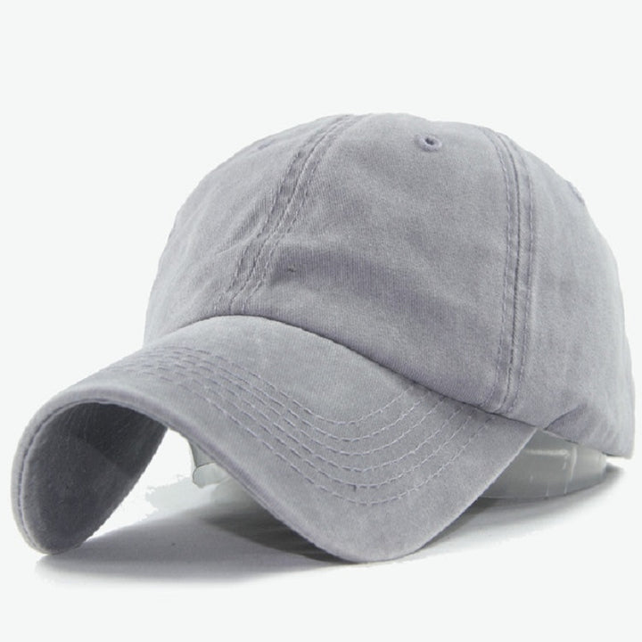 Women Solid Color Washable Purified Cotton Baseball Cap Hip Hop Hat, Adjustable 50-60cm