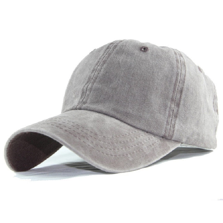 Women Solid Color Washable Purified Cotton Baseball Cap Hip Hop Hat, Adjustable 50-60cm