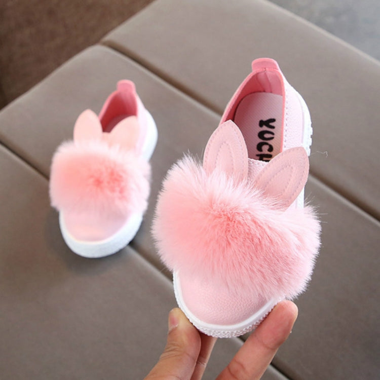 Non-slip Rabbit Ear Princess Children Shoes, 13cm, 13.5cm, 14cm, 14.5cm, 15cm, 15.6cm, 16.2cm, 16.8cm, 17.4cm, 18cm