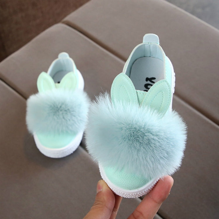 Non-slip Rabbit Ear Princess Children Shoes, 13cm, 13.5cm, 14cm, 14.5cm, 15cm, 15.6cm, 16.2cm, 16.8cm, 17.4cm, 18cm