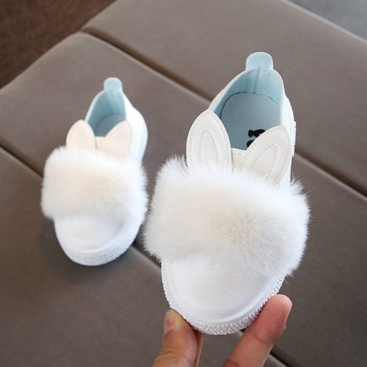 Non-slip Rabbit Ear Princess Children Shoes, 13cm, 13.5cm, 14cm, 14.5cm, 15cm, 15.6cm, 16.2cm, 16.8cm, 17.4cm, 18cm