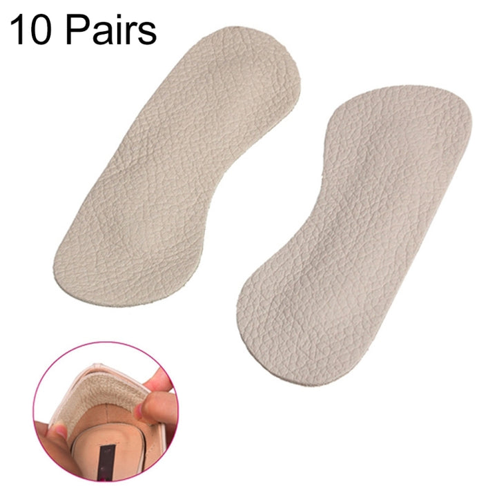 10 Pairs Foot Care Shoes Pads Cow Leather Insole Liner High Heel Cushion