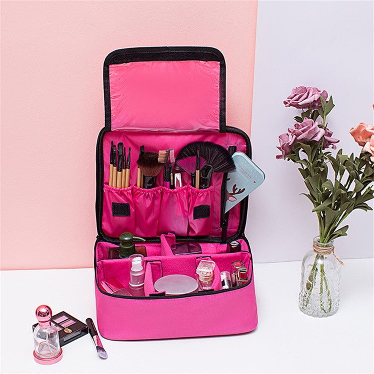 Cosmetic Bag Large Capacity Simple Wash Bag Travel Waterproof Portable Cosmetic Storage Bag, Net Pocket, Pocket