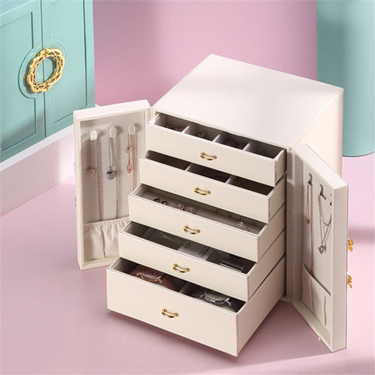 Multi-layer Large-capacity Leather Jewelry Storage Box