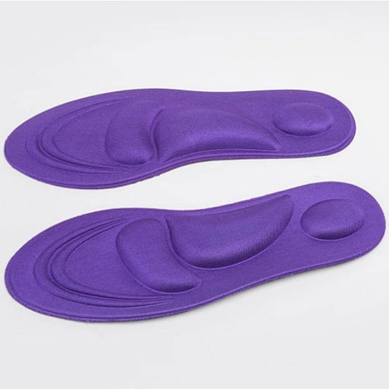 One Pair 4D Sport Sponge Soft Insole High Heel Shoe Pad Pain Relief Insert Cushion Pad for Woman