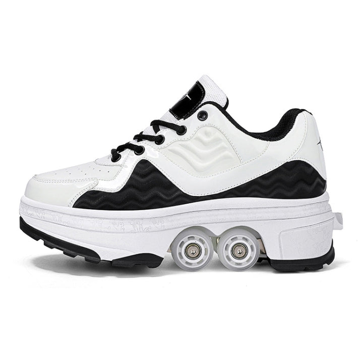 DF09 Children Runaway Sports Shoes Four-wheel Retractable Roller Skates, 33, 34, 35, 36, 37, 38, 39, 40