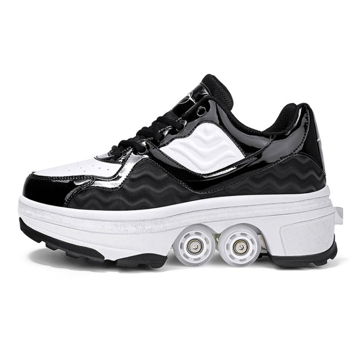 DF09 Children Runaway Sports Shoes Four-wheel Retractable Roller Skates, 33, 34, 35, 36, 37, 38, 39, 40