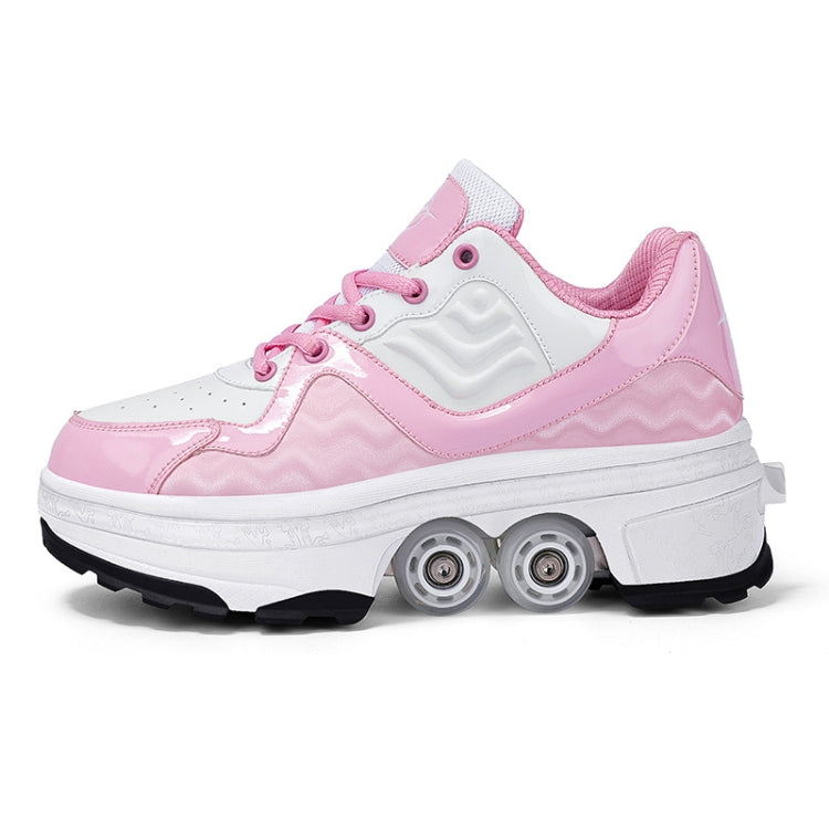 DF09 Children Runaway Sports Shoes Four-wheel Retractable Roller Skates, 33, 34, 35, 36, 37, 38, 39, 40