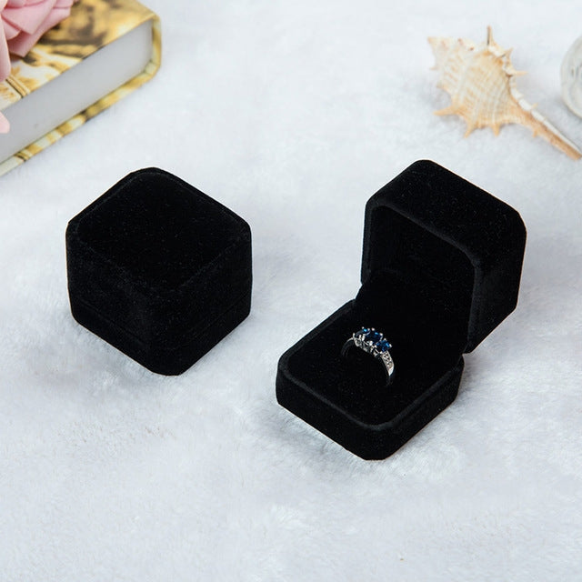 3 PCS Wedding Jewelry Accessories Squre Velvet Jewelry Box Jewelry Display Case Gift Boxes Ring Earrings Box