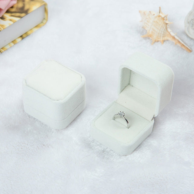 3 PCS Wedding Jewelry Accessories Squre Velvet Jewelry Box Jewelry Display Case Gift Boxes Ring Earrings Box