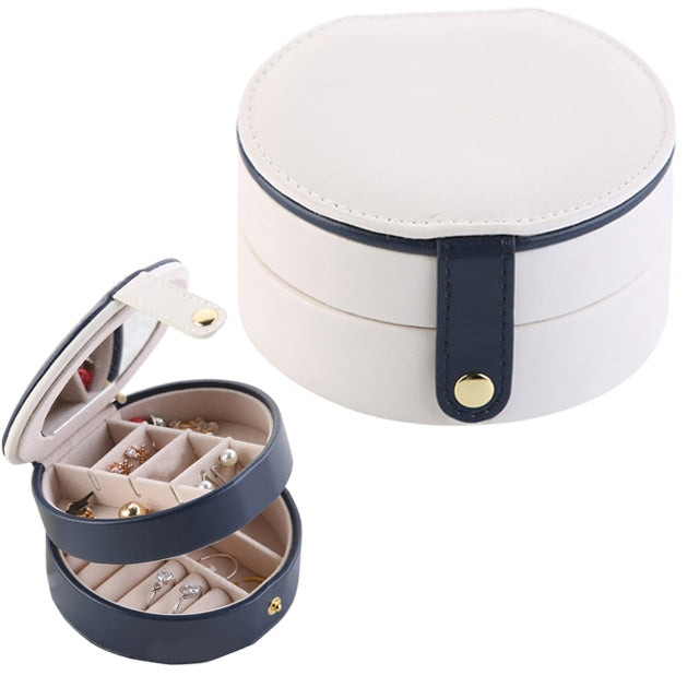 2 Tiers Jewelry Portable Box Makeup Earrings Case Storage Organizer Container