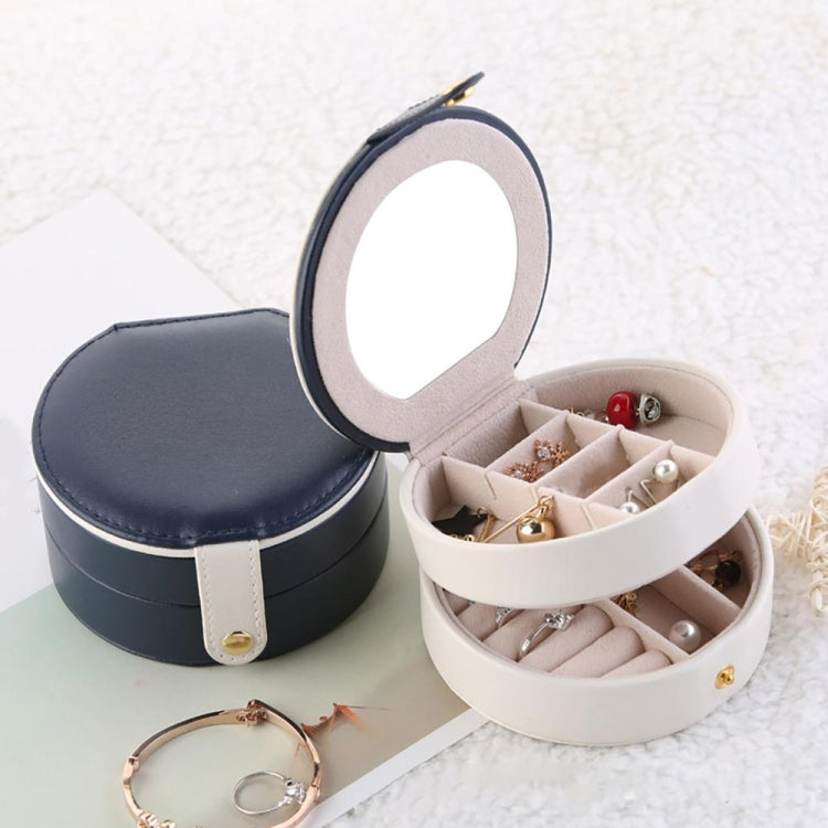 2 Tiers Jewelry Portable Box Makeup Earrings Case Storage Organizer Container