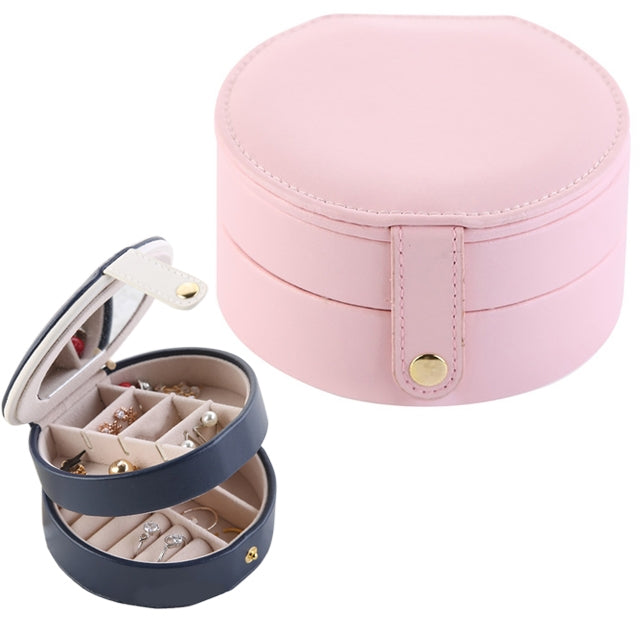 2 Tiers Jewelry Portable Box Makeup Earrings Case Storage Organizer Container