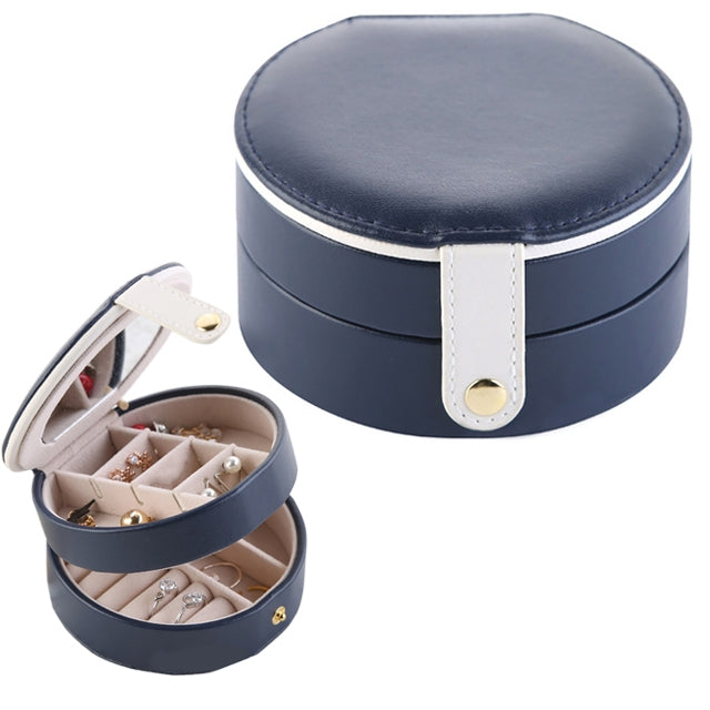 2 Tiers Jewelry Portable Box Makeup Earrings Case Storage Organizer Container