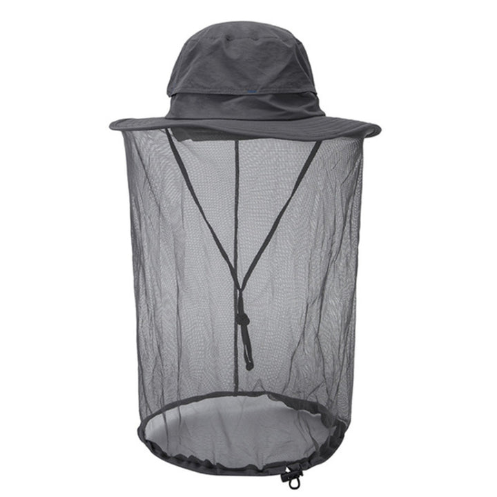 Summer Outdoor Sports Anti-mosquito Net Sun Hat Fisherman Hat, L