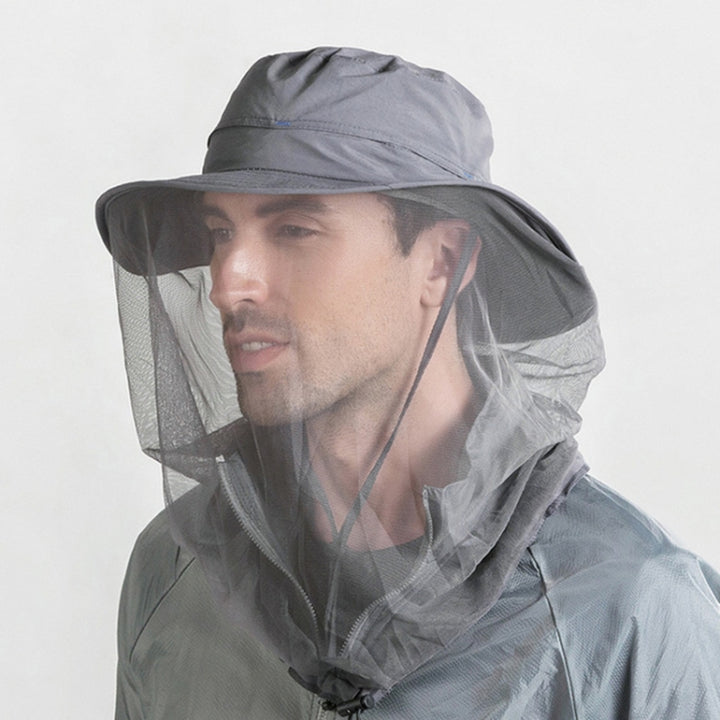 Summer Outdoor Sports Anti-mosquito Net Sun Hat Fisherman Hat, L