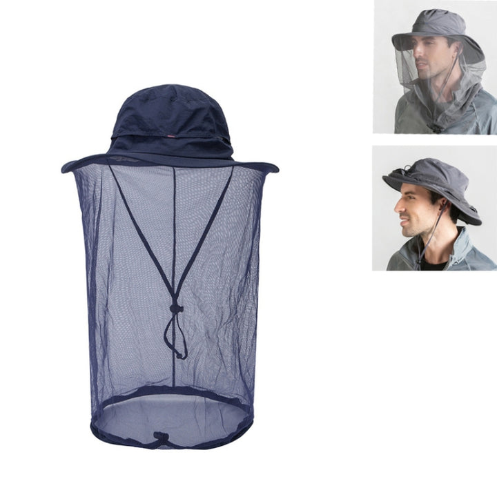 Summer Outdoor Sports Anti-mosquito Net Sun Hat Fisherman Hat, L