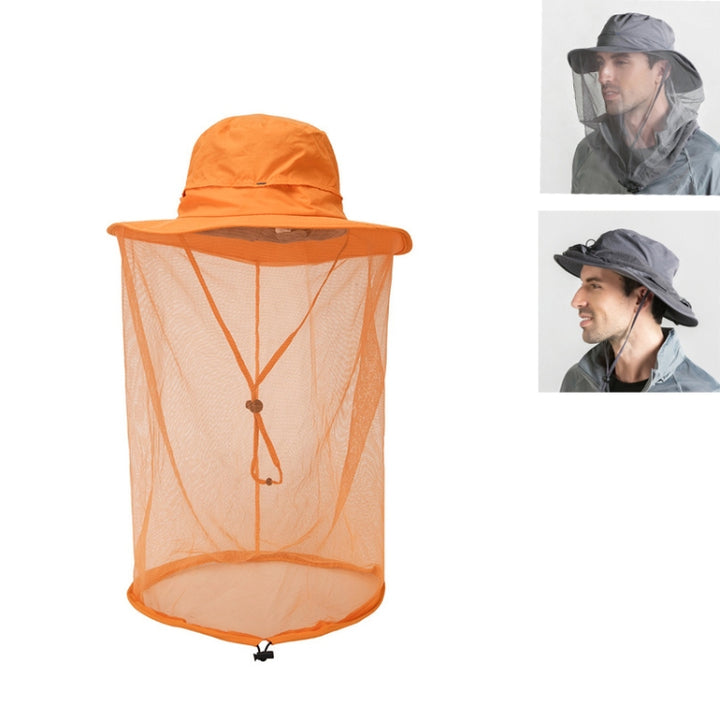 Summer Outdoor Sports Anti-mosquito Net Sun Hat Fisherman Hat, L