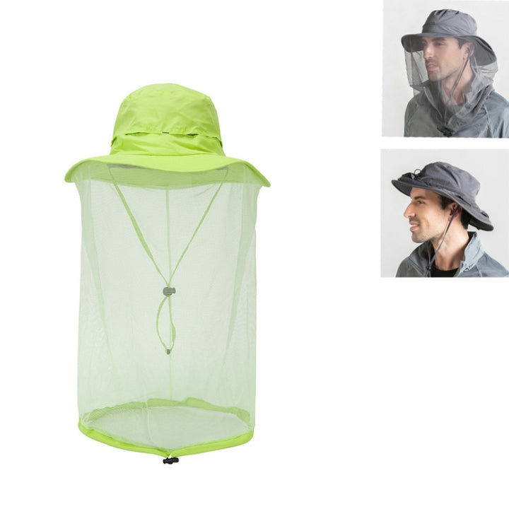 Summer Outdoor Sports Anti-mosquito Net Sun Hat Fisherman Hat, L