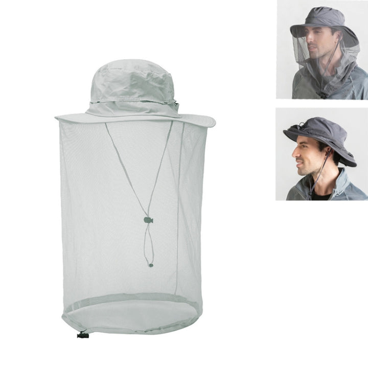 Summer Outdoor Sports Anti-mosquito Net Sun Hat Fisherman Hat, L