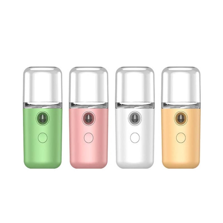 Facial Hydration Instrument Air Humidifier USB Beauty Cold Spray Instrument Auto Alcohol Disinfection Spayer, White, Pink, Green, Yellow