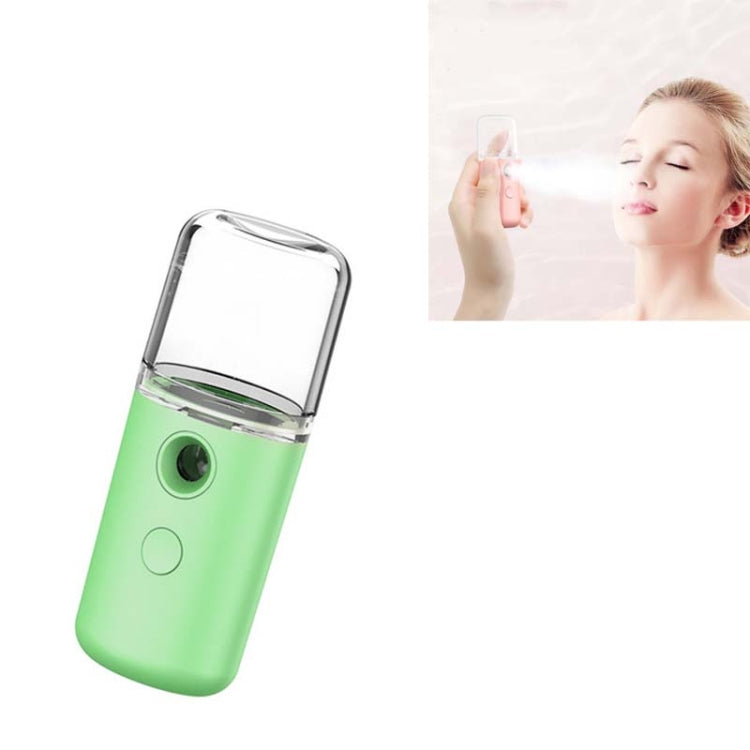 Facial Hydration Instrument Air Humidifier USB Beauty Cold Spray Instrument Auto Alcohol Disinfection Spayer, White, Pink, Green, Yellow