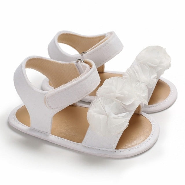 Flowers Baby Girls Shoes Anti-slip Sandals Prewalkers Walking Shoes Beach Sandals, 13-18 Months, 7-12 Months, 0-6 Months