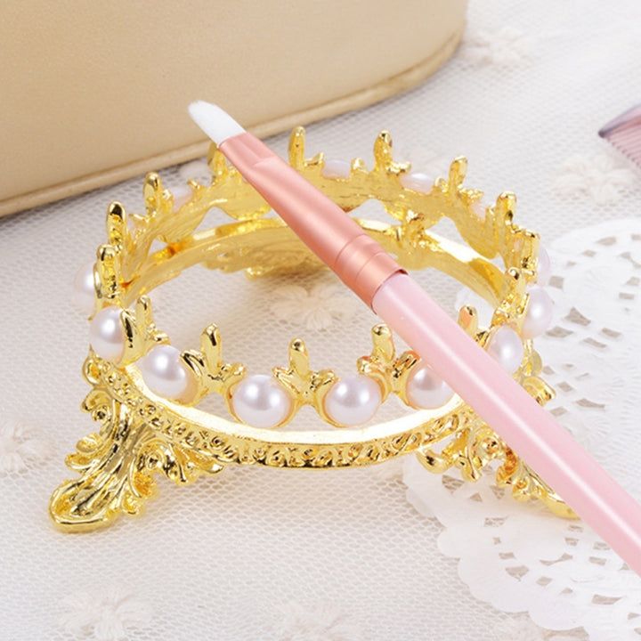 Portable Pearls Rack Crown Novelty Home Alloy Tools Stand Nail Art Brush Pen Holder