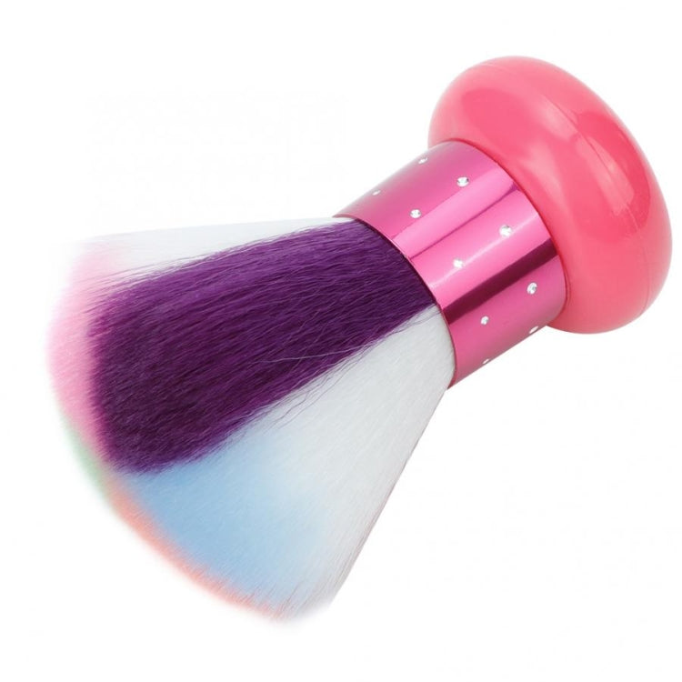 Soft Fur Mushroom Dust Brush Round Handle Soft Fur Clean Nail Brush