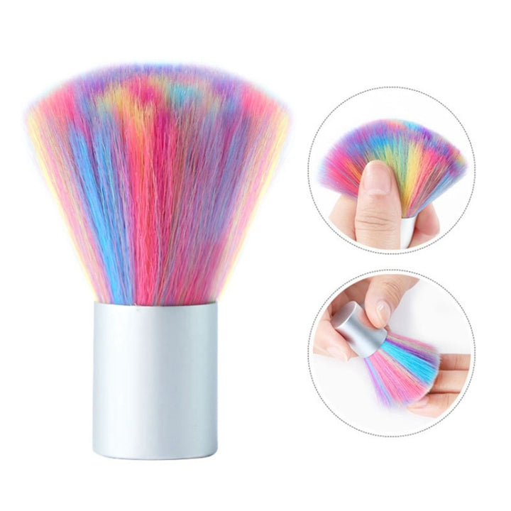 Colorful Soft Nail Cleaning Brush Acrylic UV Gel Powder Dust Remover Tool