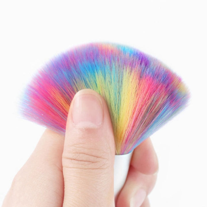 Colorful Soft Nail Cleaning Brush Acrylic UV Gel Powder Dust Remover Tool