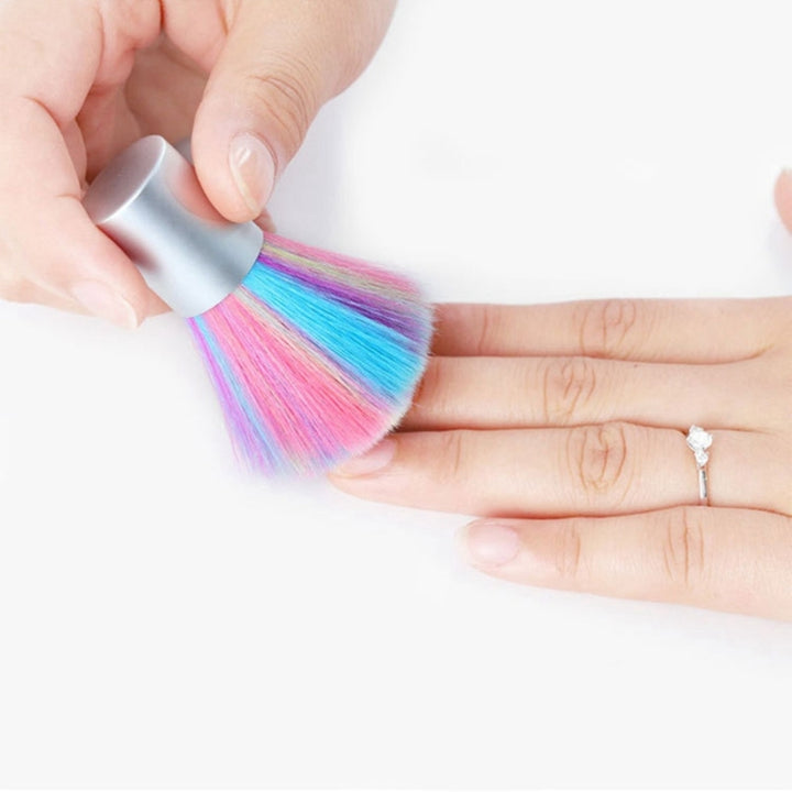 Colorful Soft Nail Cleaning Brush Acrylic UV Gel Powder Dust Remover Tool