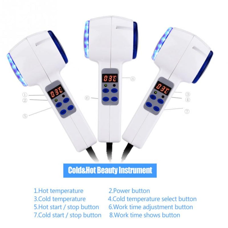 Face Care Device Hot Cold Hammer Cryotherapy Blue Photon Acne Treatment Skin Beauty Massager Lifting Rejuvenation Facial Machine