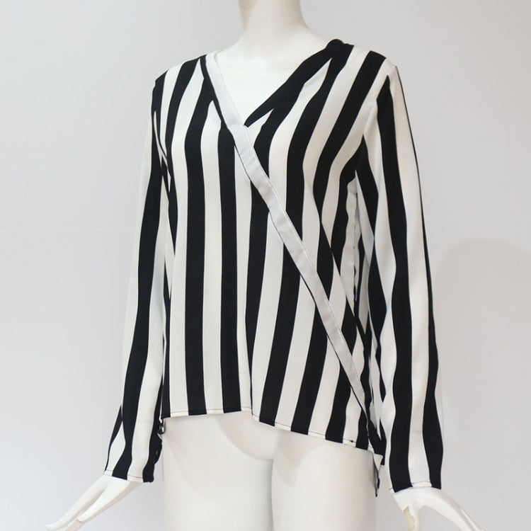 Women Striped Shirt Long Sleeve V-neck Shirts Casual Tops Blouse, S, M, L, XL, XXL, XXXL