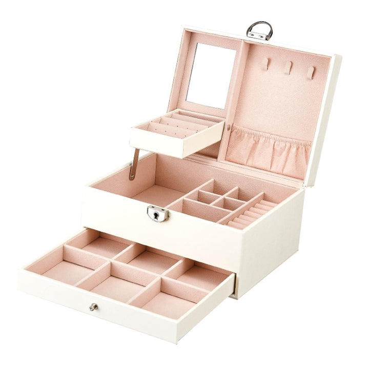 Multi-Function Storage Box Leather Jewelry Box Multi-Layer Large-Capacity Jewelry Organizer