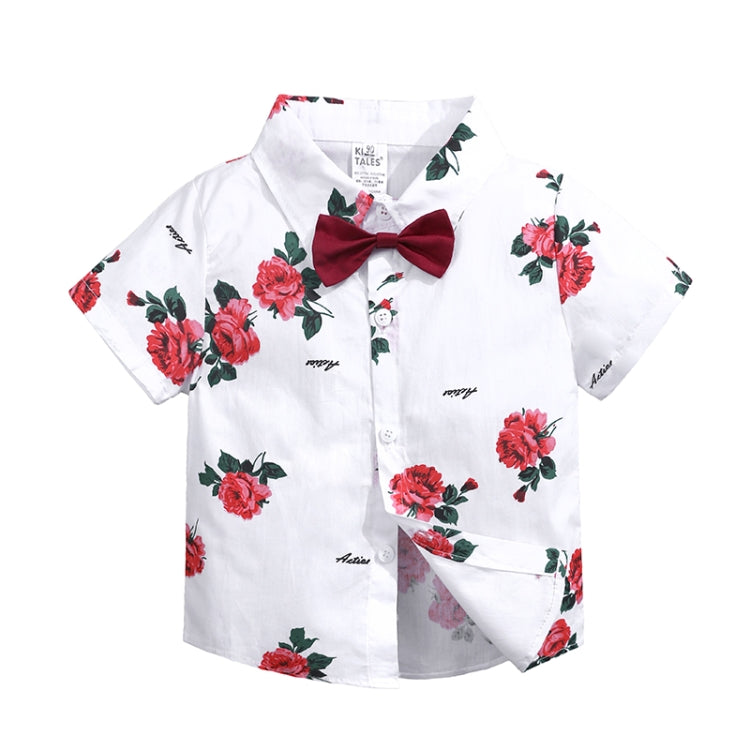 Summer Boys Print Short Sleeve Shirt + Shorts Set, 90cm, 100cm, 110cm, 120cm, 130cm, 140cm