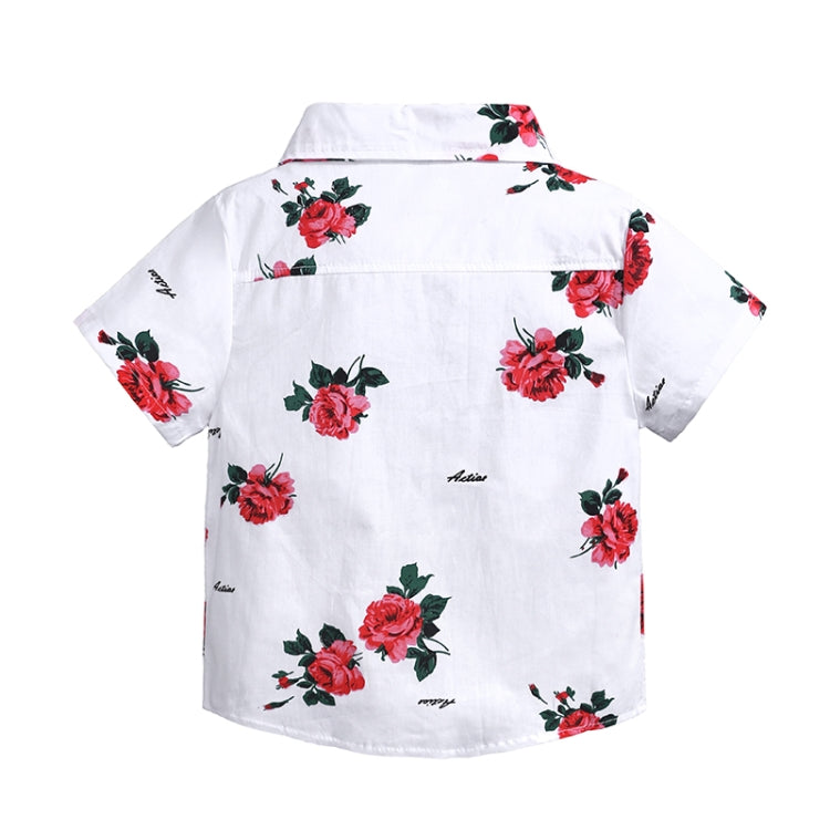 Summer Boys Print Short Sleeve Shirt + Shorts Set, 90cm, 100cm, 110cm, 120cm, 130cm, 140cm