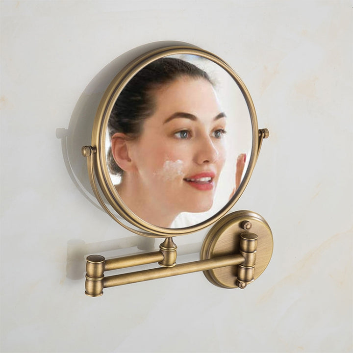 Wall-mounted Hotel Vanity Mirror Folding Double-sided Bathroom Mirror Green Bronze Mirror