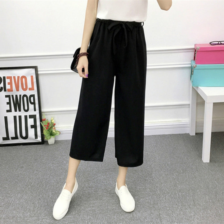 Wide Leg Pants Female Summer High Waist Was Thin Ladies Casual Pants, M, L