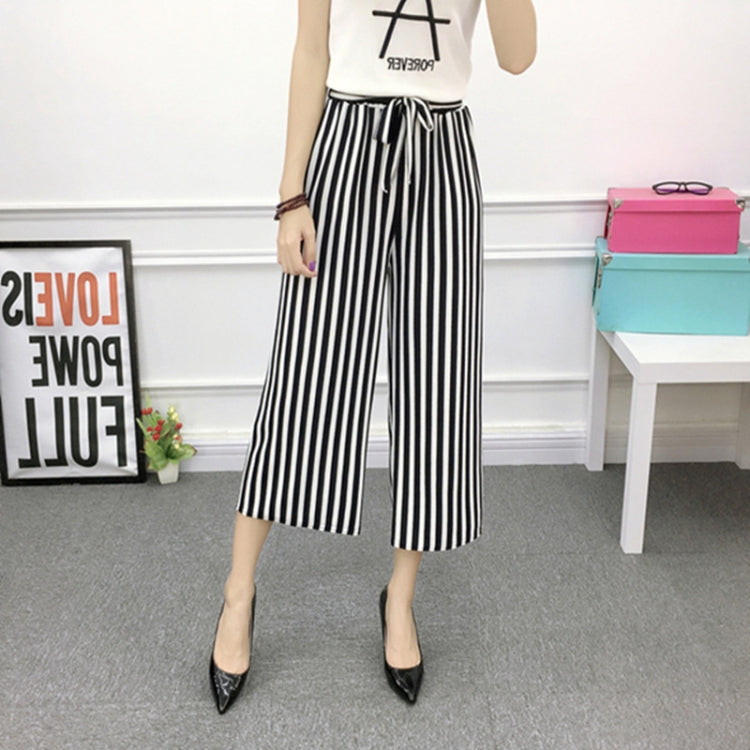 Wide Leg Pants Female Summer High Waist Was Thin Ladies Casual Pants, M, L