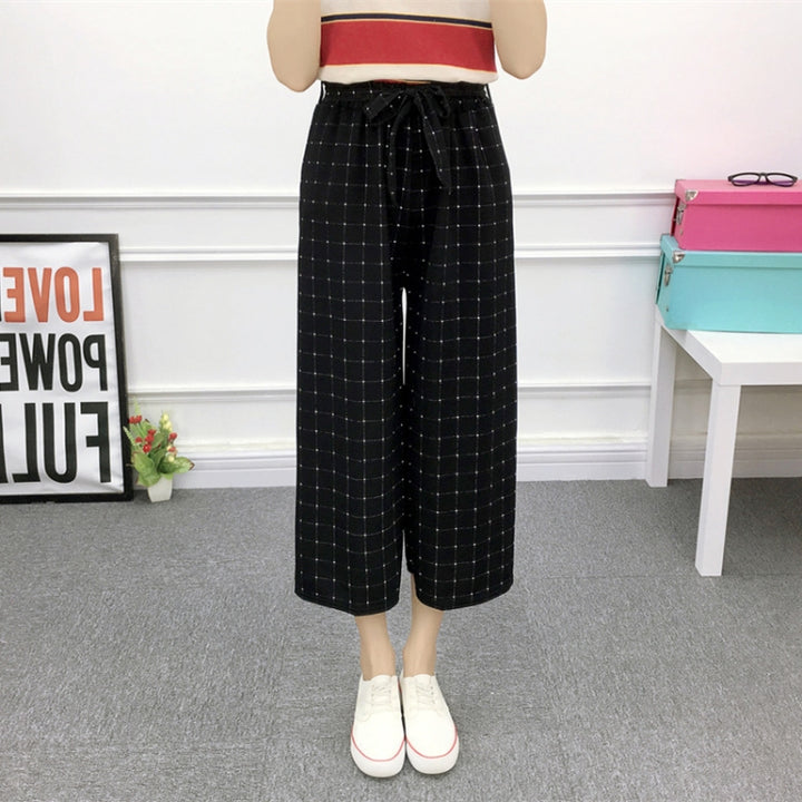 Wide Leg Pants Female Summer High Waist Was Thin Ladies Casual Pants, M, L