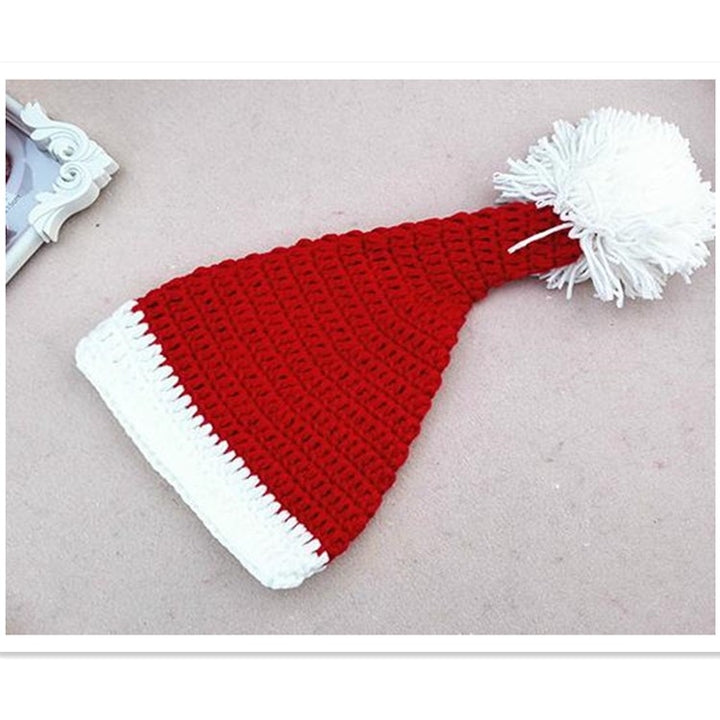 Babies Photography Clothing Christmas Clothing Set Hand-knitted Wool Hat + Overalls Shorts + Socks