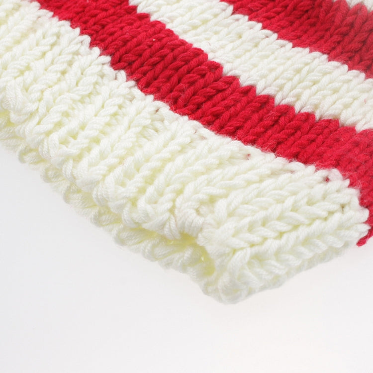 Children Photography Clothing Baby Photo Wool Long Tail Cap Horizontal Striped Christmas Hat, Red, Blue