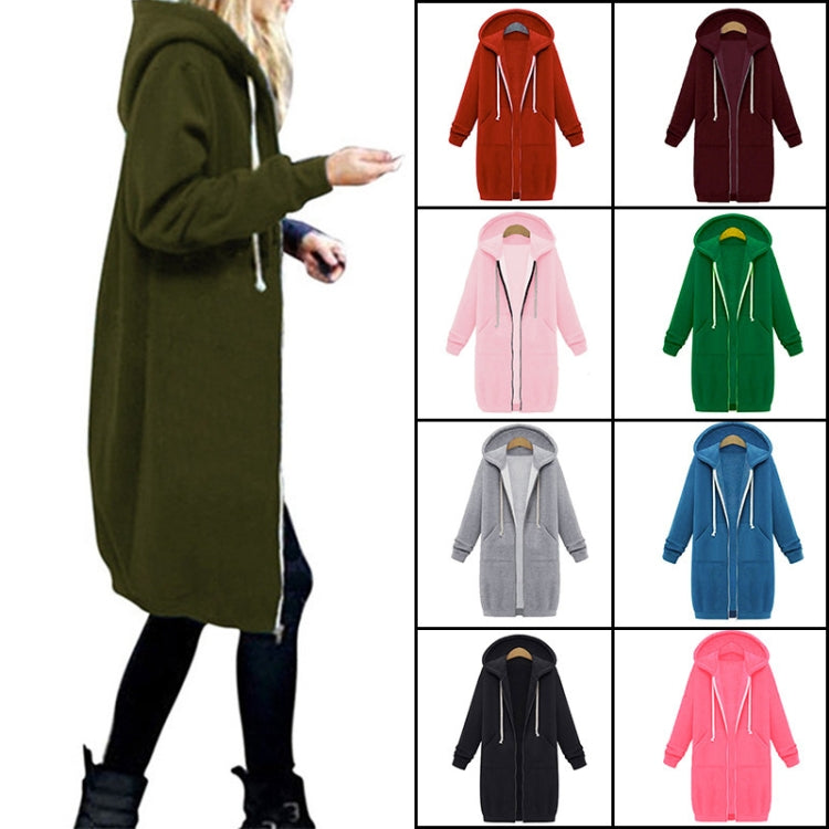 Women Hooded Long Sleeved Sweater In The Long Coat, S, M, 4XL