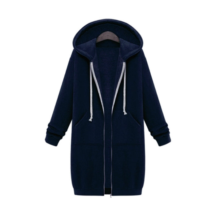 Women Hooded Long Sleeved Sweater In The Long Coat, L, XL