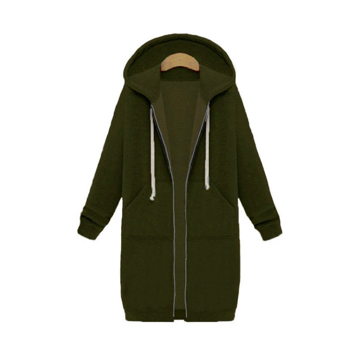 Women Hooded Long Sleeved Sweater In The Long Coat, XXXXL, XXXXXL