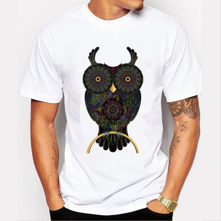 Short-sleeved Printing Pattern T-shirt for Men, XS, S, M