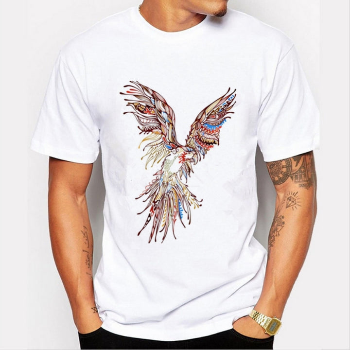 Short-sleeved Printing Pattern T-shirt for Men, XS, S, M