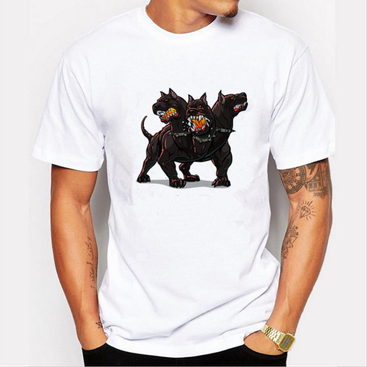 Short-sleeved Printing Pattern T-shirt for Men, XXXL